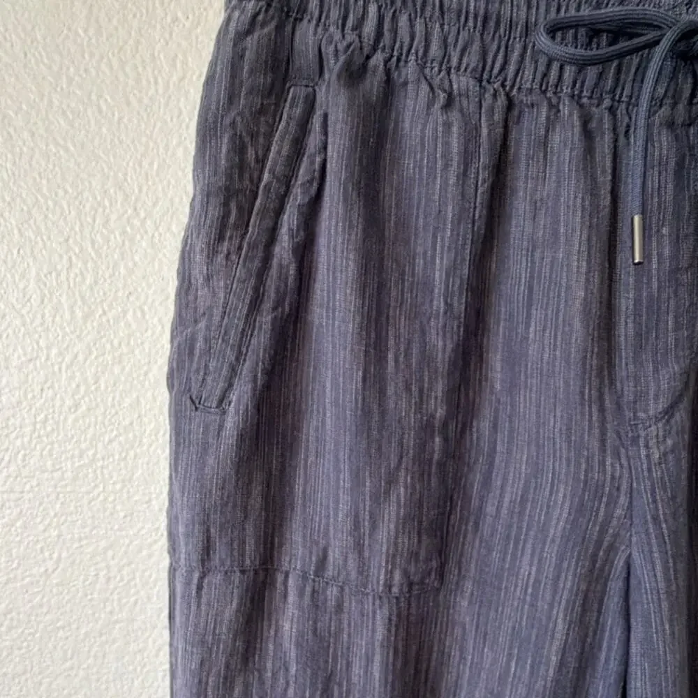 Athleta Retreat Women's High Rise Pants Wide Leg Size M Blue Raining Violet - Picture 3 of 8